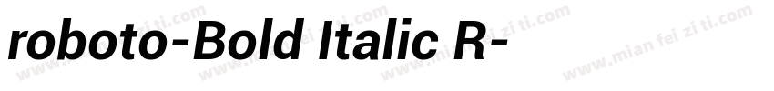roboto-Bold Italic R字体转换